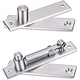 Heavy Duty Pivot Hinge for Wood Door - HBL' Stainless Steel Hidden Door Hinge for Secret Door, with 360 Degree Rotation, Invisible Pivot Door Hardware for Bookshelf.