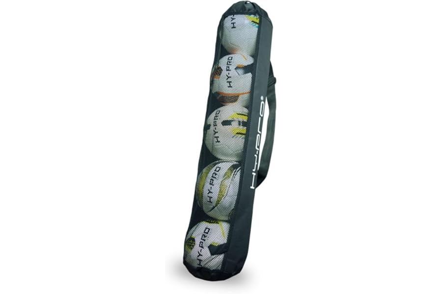 Hy-Pro Unisex Adult Football Bag – with Mesh Outer and Tie Cord Closure, Ideal Equipment Bag for Football, Basketball, or Netball Ball Storage - Outdoor Ball Storage Solution for Up to 5 Balls