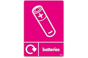 stika.co Battery Recycling Bin Sticker WRAP Recycle Now A6-105 x 148mm Batteries Cells