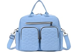 pologmase Baby Changing Bag with Waterproof Changing Mat and Adjustable Shoulder Strap Multifunctional Shoulder Travel Bag, Baby Bag, for Outdoors Hospital Baby Care