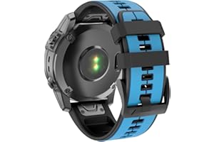 MYSNBKN Cinturino per Garmin Fenix 7X/Fenix 6X/Fenix 6X PRO/Fenix 5X/Fenix 5X Plus/Fenix 3/HR, 26mm Cinturino di Ricambio in Silicone, Braccialetto Quick-Fit