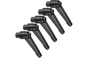 CoCud Serraggio Leva Maniglie, M8 Femmina Filo 57mm Leva, Regolabile Rapido Rilascio Bloccaggio Rotante Manopole Nero per Tornito Macchinari, 5-Pezzi