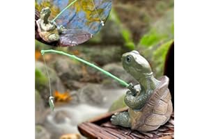 VLEDARLING Statuetta Giardino a Forma di Tartaruga, Decorazione di Tartaruga Ornamento, Resina Ornamento da Tartaruga da Giardino Decorativa, Statua di Tartaruga in resina impermeabile per esterni