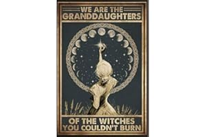 LINQWkk Plaque en métal vintage en aluminium avec inscription « We are The Granddaughters of The Witches You Couldn't Burn » - 20,3 x 30,5 cm