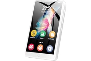 MECHEN Lecteur MP3 et MP4 Bluetooth WiFi 3,5" Écran Tactile - Lecteur MP3 Android 16GO, Baladeur MP3 Son Haute Fidélité Haut-Parleur, Musique Vidéo Radio FM Navigateur USB C, jusqu'à 512GO