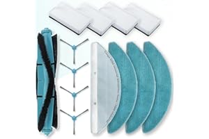 RM Pro® Kit para Conga 7490/8290 Immortal – 1 Cepillo Central, 4 Cepillos Laterales, 4 Filtros HEPA y 4 Mopas de Fregado | Repuestos Robot Aspirador Cecotec. (Revisar modelos compatibles)