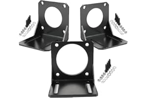 RATTMMOTOR Nema 23 Lot de 3 supports de moteur pas à pas plat de 57 l avec vis en aluminium/acier, NEMA 23