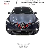 EBAL OTO AKSESUAR Renault Clio 5 İle Uyumlu &Ouml;n Panjur 8 Par&ccedil;a Krom Seti 2019 Model Ve Sonrası