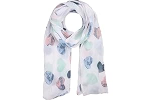 Zwillingsherz Seiden-Tuch mit Herz Muster - Hochwertiger Schal für Damen Mädchen - Halstuch - tuchschal - Loop - weicher Schlauchschal für Sommer Herbst und Winter von Cashmere Dreams