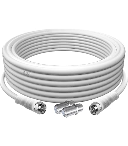 MEIRIYFA Convertitore da RF a RJ45, adattatore coassiale a Ethernet F femmina a RJ45 maschio, accoppiatori coassiali connettore dritto per tester di linea (4 pezzi