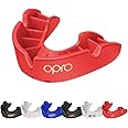 OPRO Bronze Level Adult and Kids Sports Mouthguard with Case and Fitting Device, Kids Gum Shield for Hockey, Lacrosse, Rugby, MMA, Boxing and Other Contact and Combat Sports (Red, Youth)