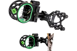 ELKRICH Tir à l'arc Bow Sight 5 Pin Viseur d'arc à Poulies Micro Ajuster Visières pour Arc Composé Visée d'arc Viseur Vue d'arc Gaucher et Droitier Accessoire d'arc