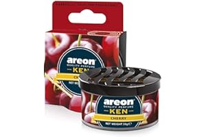 Areon Fresco Ambientador Coche Cherry Cereza Hogar Aire Olor Fruit Lata Debajo Asiento Casa Perfume Original Rojo 3D ( Pack de 1 )