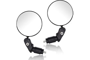 PEYGRE 2pcs Bike Mirrors for Handlebars, Bicycle Mirrors for Handlebars,Bicycle Rear View Mirror,360 Adjustable Cycle Rear View Mirrorsfor 17.4-22mm Handlebar Electric Road Bikes Mountain Bike Accessories