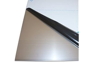 B&T METALL B&T Plaque en acier inoxydable V2A épaisseur 1,0 mm Tôle Nirosta avec surface brute et surface recouverte d'un film à la découpe