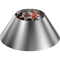 onlyfire Set di braciere a carbonella in acciaio inox, con deflettore di calore per barbecue Weber da 55,9 cm
