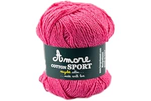 BORGO DE' PAZZI FIRENZE 10 Gomitoli Cotone (Fuxia 22) da 50g, Filati Cotone per Uncinetto e Ferri, Per Maglieria Fai da Te, Filato per Uncinetto e Ferri Made in Italy, BORGO DE’ PAZZI FIRENZE