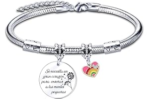ZYMGUO Maestro Regalo Pulsera,Maestro Pulseras Maestro Gracias por el Regalo Grabado Pulsera Graduación Regalos Cumpleaños Regalo del dia del Maestro Regalo de acción de Gracias