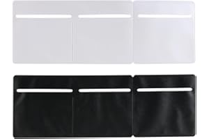 Miunpri 2Pcs 3 in 1 tax disc holder car windscreen parking permit holder windscreen adhesive Self Cling & Easy Removal Road Tax And Insurance Certificates NCT PVC Holder (Blackand white)