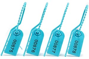 WUBAO 100 Pcs Plastic Cable Tie Labels Security Tag Seal Tamper Tags, Seals Pull for Clothing Shoes Handbags Luggage Logistics Transportation Shipping Tags