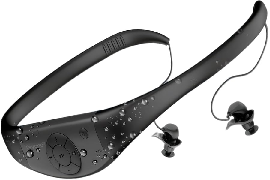Tayogo Waterproof MP3 Player, 8GB Swimming Headset, IPX8 Rating, 20-Hour Playtime