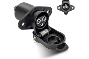 ‎CXTM CXTM 3 Poliger Anhänger Steckdose 3 Polig, Anhänger Adapter 3 Poliger Steckdose 12v Traktor,3-poliger Traktorstecker Nach DIN 9680 Genormt, Universal Anhänger/Traktor/PKW 3 Poliger Anhänger Steckdose