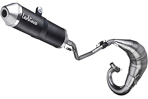 ‎MAXTUNED Auspuffanlage LeoVince Komplettanlage X-FIGHT Black Edition, Edelstahl schwarz für Beta RR 50 Enduro '12