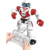 16-Function Rechargeable Remote Control Smart Robot Voice Light Programming Dance Moonwalk Robot (Red)
