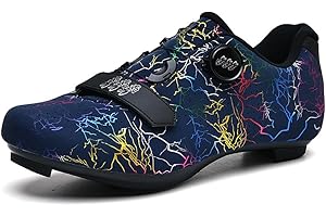 Hixingo Cycling Shoes Mens Womens for Road Bike, Unisex Sneaker Outdoor Breathable Non-Slip Road and Mountain Bike Shoes, SPD/SPD-SL Compatible Bike Spin Sneakers