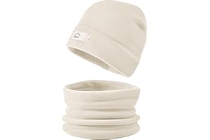 crazy bean Cappello e Scaldacollo Bambino Ragazzo in Pile Termico Set Berretto e Sciarp Calda Ragazza Imbottita Invernale
