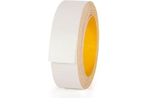 BRICOROLL - Canto Autoadhesivo - Fácil aplicación sin plancha - Material Melamina - Color Blanco Liso - Ancho 25mm x Largo 5m - Acabado Profesional - Alta resistencia - Fabricado en España