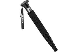 SIRUI Monopode Appareil Photo,6 Sections Monopod Portable en Alliage D'aluminium, Monopode de Voyage Multifonctionnel à Grande Capacité de Charge (AM-306M,Noir)