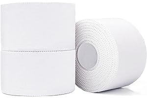 ‎BILGETA BILGETA 3 Rollen Sporttape, 3,8cmx10m Weiß Tape Sport Tapeverband Fingertape,Hypoallergenes Tapes Medizinische Klebebänder für Fußball Volleyball Klettern Bjj