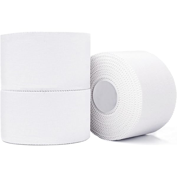 2 Rotoli Nastro Atletico Con Croce Cristiana - 5 Cm X 7 M, In Cotone E Adesivo Hot Melt, Bordi Seghettati Per Strappo Facile, Bianco Con Croce Nera, Per Supporto Sportivo