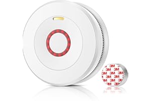 LOVE BEGANS Rilevatore di Fumo, Batteria da 10 Anni, Allarme Incendio con Sensore Fotoelettrico, Conforme allo Standard Europeo EN14604, Confezione da 1