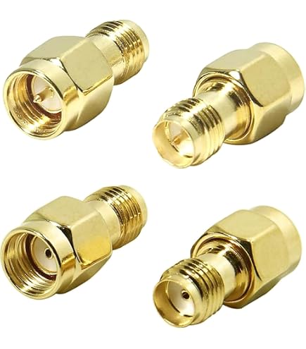 DollaTek Lot 5 Adaptateurs Antenne TS9 Vers SMA - Pour 5G/4G LTE, Routeur, Huawei, Connecteur Doré