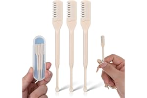 JIEYAO 3 tagliacapelli per naso 2 in 1, per uomini e donne, pulitore manuale rotante, strumento per la rimozione dei peli del naso portatile con punta per le orecchie, peli del naso double face