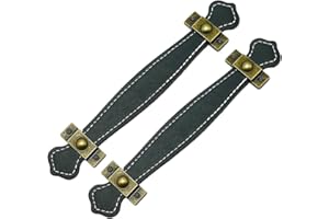 SuPVOX 2 Stück Schubladengriffe aus Leder, Vintage, Koffergriffe aus schwarzem Leder