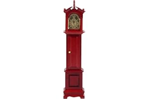 YOSOO HEALTH GEAR Doll House Grandfather Clock, Miniature Dolls House Furniture 1/12, Dolls House Emporium Furniture 1:12 Floor Standing Clock Dolls House Accessories