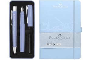 Faber-Castell 205284 - Set d'écriture Poly avec stylo à bille XB, stylo plume B et carnet - DIN A5, 194 pages, 100 g/m²