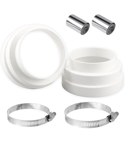 Riduttori Per Tubi Ventilazione ø120/150/160 Mm - Kit 2 Pezzi In ABS Con Fascette E Nastro Alluminio - Foto 3