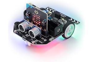 Freenove Micro:Rover Kit for BBC micro:bit (V2 Included), Obstacle Avoidance, Light-tracing, Line-tracking, Remote Control, P