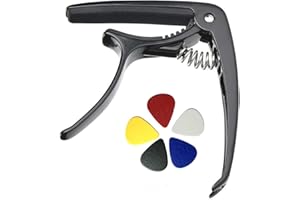 TIOAMY Kapodaster für Gitarre, Ukulele, Capotastos, Zinklegierung, Metall, Schnellwechsel-Kapodaster, Zubehör für Akustik-E-Gitarre, Ukulele, Bass, Banjo, Mandoline, Saitenmusik