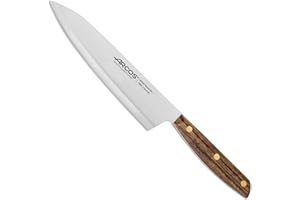 Arcos Serie Nordika - Coltello da Chef Coltello da Cucina - Acciaio Inossidabile NITRUM - Lama di 210 mm - Manico in legno Ovengkol FSC naturale al 100% - Confezione riciclata al 100%