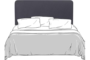 ‎LYDEVO Lydevo Bett Kopfteil Hussen Bettkopfteil Bezug Stretch Dehnbare Bettkopfteil Weicher Staubdicht Jacquard Kopfteil Schonbezug Protektor Kopfteilbezug für Gepolsterte Kopfteil 180cm-200cm,Dunkelgrau