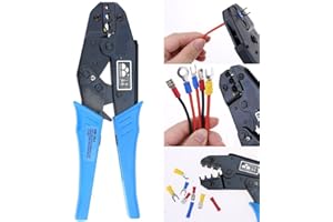 Hilitchi Professionelle isolierte Kabelklemmen, Crimpzange für 22–10 AWG