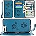 Produktbild CellularOutfitter Apple iPhone 6 Plus/6s Plus/7 Plus Puppy Love Wallet - With Matching Detachable Magnetic Phone Case - Teal