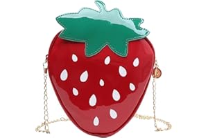 MenYiYDS 1 Pcs Erdbeer-Handtasche, Erdbeer-Umhängetasche, Cartoon-Kleintasche, Kosmetiktasche, Aufbewahrungstasche, Partyzubehör