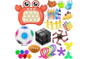 Chennyfun Stressabbau-Spielzeug Set, 34 Pcs Sensory Zappeln Anti Stress Spielzeug- Infinity Cube Sensorisches Spielzeug Set, Fidget Toys Set Für Kinder Und Angst Mit Angstlust, Autismus Und ADHS