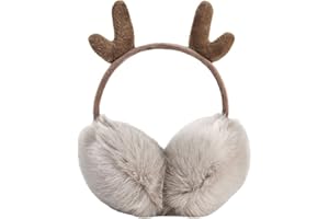 SUNBEAUTIFUL Paraorecchie Invernali con Renne Orecchie di Cervo Paraorecchie Lavabili in Peluche Paraorecchie Copriorecchie Per Bambini in Peluche Protezione dal Freddo, Accessorio Invernale per Esterni